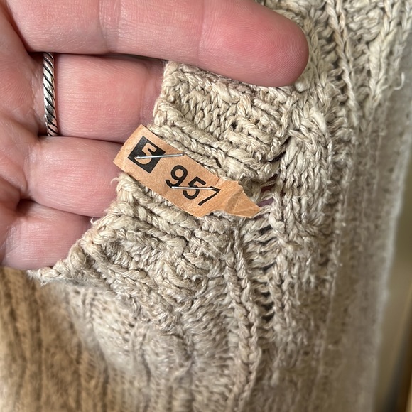 Vintage 80s BANANA REPUBLIC Size Medium Classic Cableknit Vest Linen & Cotton - Picture 14 of 16